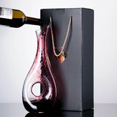 Crystal Purche Decanteer Karaf Wijn 1,4L – Wijn Accessoires – Wijnkaraffen – Decanteerkaraf – Decanteerders – Luxe Glazen Karaf