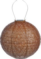 Lumiz Solar Buitenlampion Ikat Rond - Solar Tuinverlichting - 30 cm - Koper