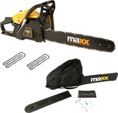 Maxx Benzine Kettingzaag - 62 cc - Zwaardlengte 50 cm - Met transportzak - Met 2e ketting