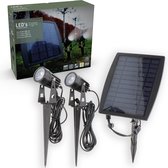 LED's Light Solar Tuinspots met afneembaar zonnepaneel - 2 Tuin spotjes met sensor