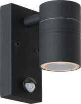 Lucide ARNE-LED - Wandspot Buiten - Ø 6,3 cm - LED - GU10 - 1x5W 2700K - IP44 - Zwart