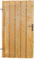 Douglas tuinpoort schuttingdeur incl cilinderslot en stalen frame 90 x 180 linksdraaiend