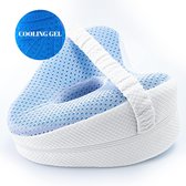 Gadgy Kniekussen met Koel Gel - Ergonomisch Beenkussen - Memoryfoam - Optimaal Ligcomfort - Orthopedisch Lichaamskussen