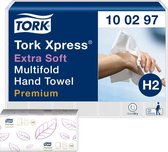 Tork handdoekpapier intervouw super-soft 2-laags 2100 vel