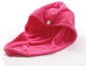 Haarhanddoek - microvezel handdoek - handdoek voor haren - roze