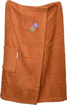 ARTG® Towelzz - Sauna Kilt - Dames - met Klittenband - Aarde Bruin - Terra - (omvang tot 150 cm)