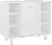 vidaXL - Badkamerkast - 60x32x53.5 cm - spaanplaat hoogglans wit