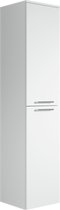 Badplaats Badkamerkast Saturnus 35 cm x 35 cm x 130 cm - Wit - Hangende Kolomkast met Twee Deuren