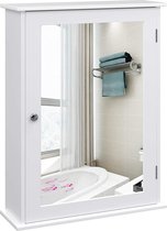 Spiegelkast voor Badkamer met Deurtje - 41x14x60cm - Wit