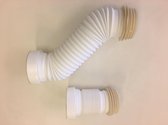 Uittrekbare flexibele WC afvoer 30-57cm wit