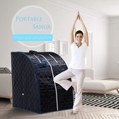 Nolad® Mobiele Sauna | Draagbare Saunacabine | Inclusief opvouwbare saunastoel | Stoomcabine | Sauna Tent | Sauna Accessoires | Zwart