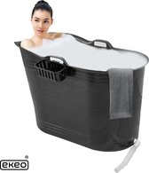 EKEO Zitbad - 210L - Mobiele badkuip - Bath Bucket - Zwart