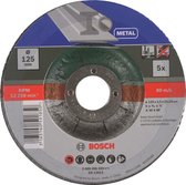 Bosch slijpschijven set - Voor metaal - 125 x 2,5 mm - gebogen - 5 stuks