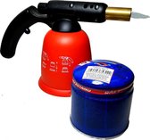 Soldeer Brander soldeerbrander soldeerpistool gasbrander met regelbare vlam incl. 1 190 gr gasfles