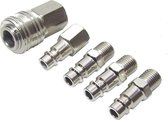 Euro Lucht Perslucht Snelkoppeling Set - 1/4" - 5 Delig