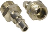 Adaptor 1/4inch mannelijk buitendraad 3/8inch 2st type Orion