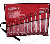 KS Tools dubbele ringsleutelset diep gebogen, 11-dlg 517.0222