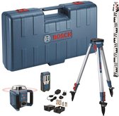 Bosch GRL 400 H rotatie laser + LR 1 ontvanger in koffer + GR 2400 meetlat + BT 152 statief