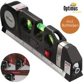 Professionele 4-in-1 Laser Waterpas - Incl. Batterij - Kruislijnlaser - Lijnlaser waterpas - Zelfnivellerende - Rolmaat, liniaal & Waterpas