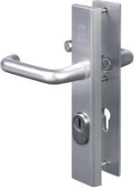 Nemef veiligheidsdeurbeslag 3417 - Kruk/Kruk - Met kerntrekbeveiliging - Afstand 72mm - SKG*** - Aluminium - In zichtverpakking