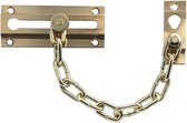 1x stuks stalen deurketting / deurkettingen gepolijst - inclusief montagemateriaal - deurbeveiliging