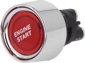 Auto motor startknop - 22mm - SPST NO - Rood- 12V