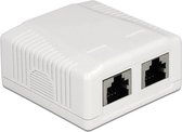 Wandcontactdoos - Cat 6a/7 - Opbouw - Wit - Allteq