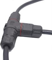 Waterdichte kabelverbinder - T splitter - schroefdraad bevestiging - IP67 connector