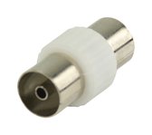 Coax Adapter Coax Female - Coax Female White