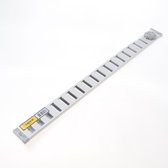 Gavo Schuifrooster met vliegengaas aluminium wit 50 x 4cm (Prijs per stuk)
