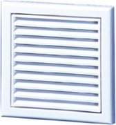 Plieger Kunstof Ventilatierooster met Gaas - 154 x 154 mm - Wit