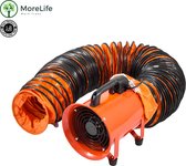 Morelife Utiliteitsventilator - Afzuigventilator - Industriële Afzuigventilator - Draagbare Axiale Ventilator - Fan Blower 12”/300mm - 520W