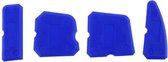 DW4Trading® siliconen afstrijkrubber set van 4 profielen blauw kitspatel