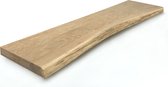 Eiken plank 100 x 30 cm boomstam - Boomstam plank - Massief eiken plank boomstam - Eiken plank