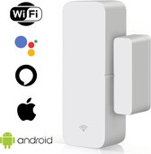 WBTT® Deursensor met App - Deuralarm - Google assistant + Amazon Alexa - Magneetcontact - Entreemelder - Raamsensor - iPhone & Android