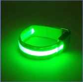 Fiets/Hardloop/wandel Sport armband met led verlichting- Goed zichtbaar-Klittenband- Verstelbaar- Lengte band 27 cm