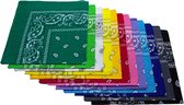 Paisley Bandana's 12 stuks - Paisley Boeren Zakdoek Sport Accessoires Mondkapje - Bandana 12 kleuren Pakket