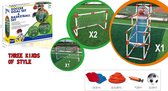 2in1 Voetbalgoal en basketbalset | incl potjes, hesjes, ballen... basketbalreturner