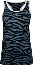 Dames Q tanktop print Madrid - BG + Print BG/China Blue