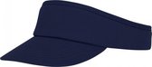 Navy blauwe zonneklep pet voor volwassenen - Katoenen verstelbare navy blauwe zonnekleppen - Dames/heren