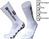 Gripsokken - Voetbal - Football Socks - Wit - Sportsokken - Grip - Anti blaren - Prestatieverhogend - Tennis - Hardlopen - Handbal - Sporten - 39-44