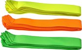 Partijlinten - Partijlint - Partijlintjes set van 10 stuks | Neon orange | 4 nieuwe Neon Kleuren