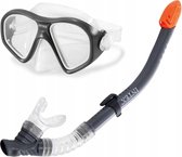 Intex Snorkelset Reef Rider Sport Zwart/Grijs 2-delig