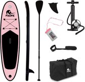 Pacific Special Edition Sup Board met GRATIS Waterproof telefoonhoesje - Extra Stevig - 285 cm - 6 Delig - Roze - Tot 100 kg