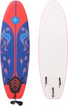 vidaXL Surfboard blauw en rood 170 cm