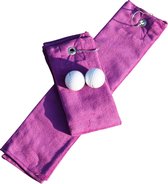 A&R Golf Handdoekje DeLuxe Velours Aubergine 400 gram - set 5 stuks