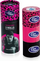 Voordeelset - 3x CureTape® : Leopard-pink-zwart - Kinesiotape - 5cm x 2,5 meter