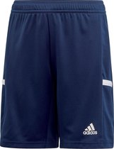 adidas T19 Short Junior  Sportbroek - Maat 128  - Unisex - blauw/wit