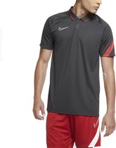 Nike Sportpolo - Maat M  - Mannen - donker grijs,rood