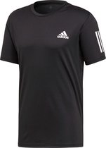 adidas 3-Stripes Club  Sportshirt - Maat S  - Mannen - zwart/wit